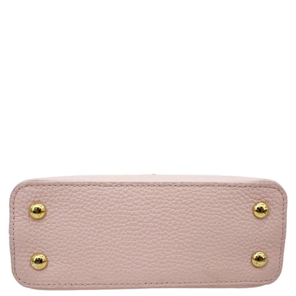 Louis Vuitton  Capucines Mini Taurillon Leather Crossbody Bag Pink - Picture 10 of 12